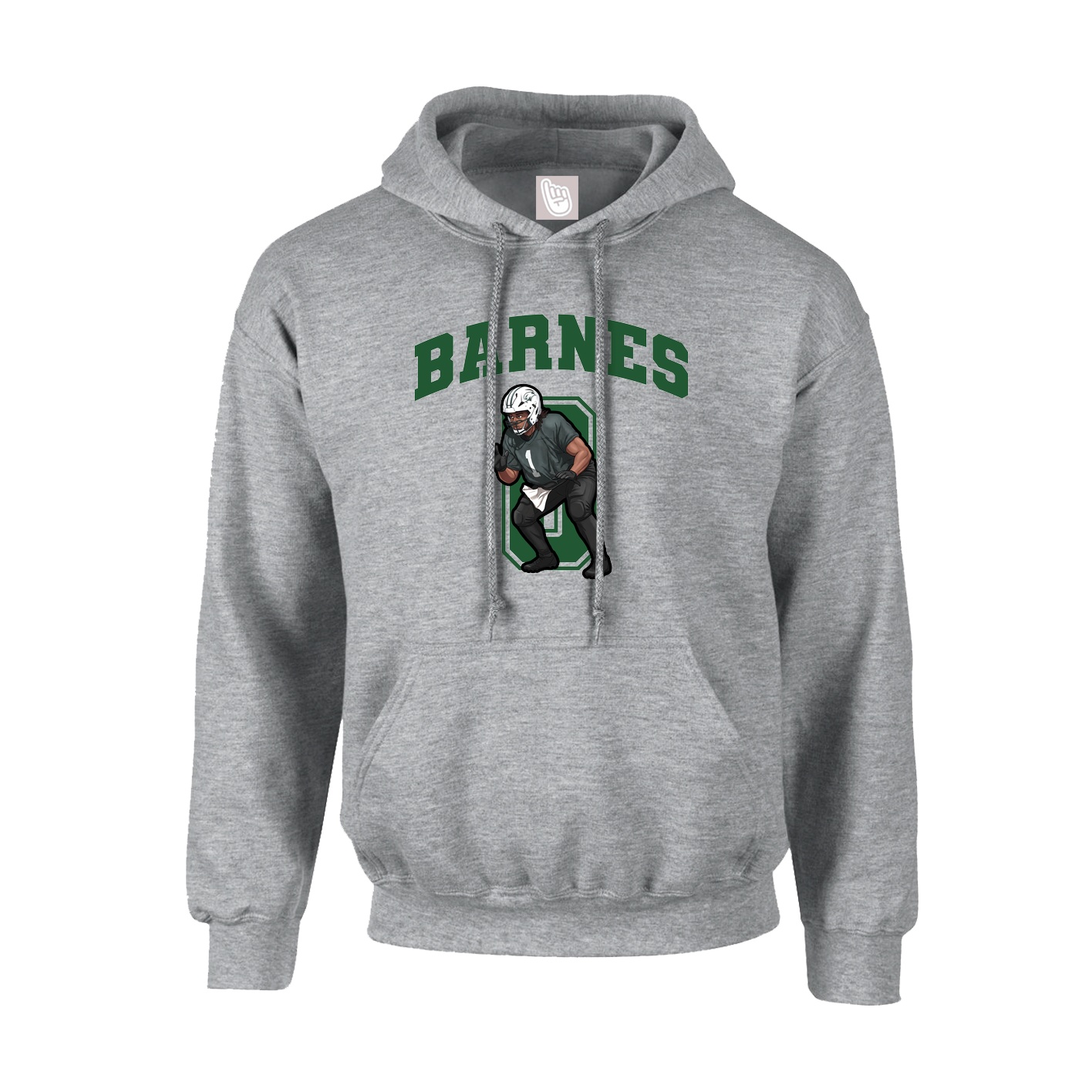 Hoodie — Number in Grey