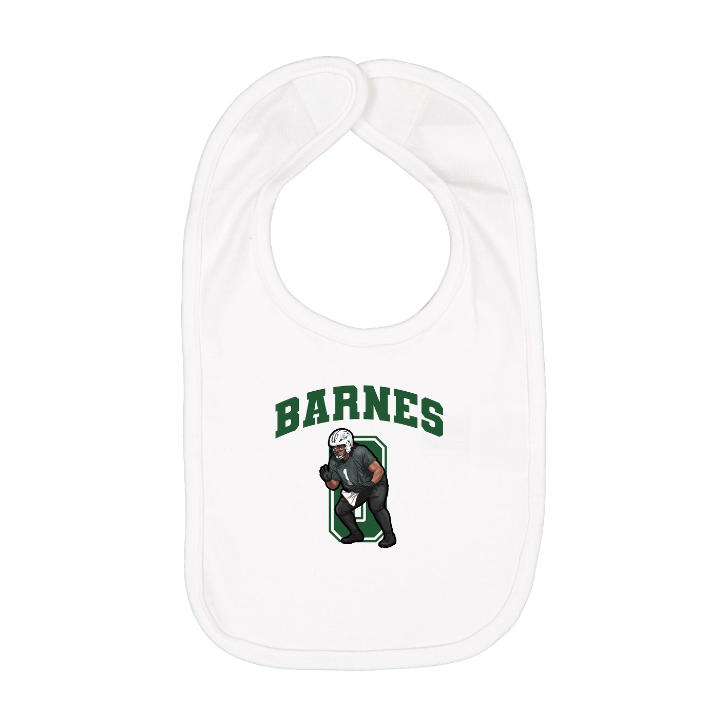 Infant Bib — Number in White