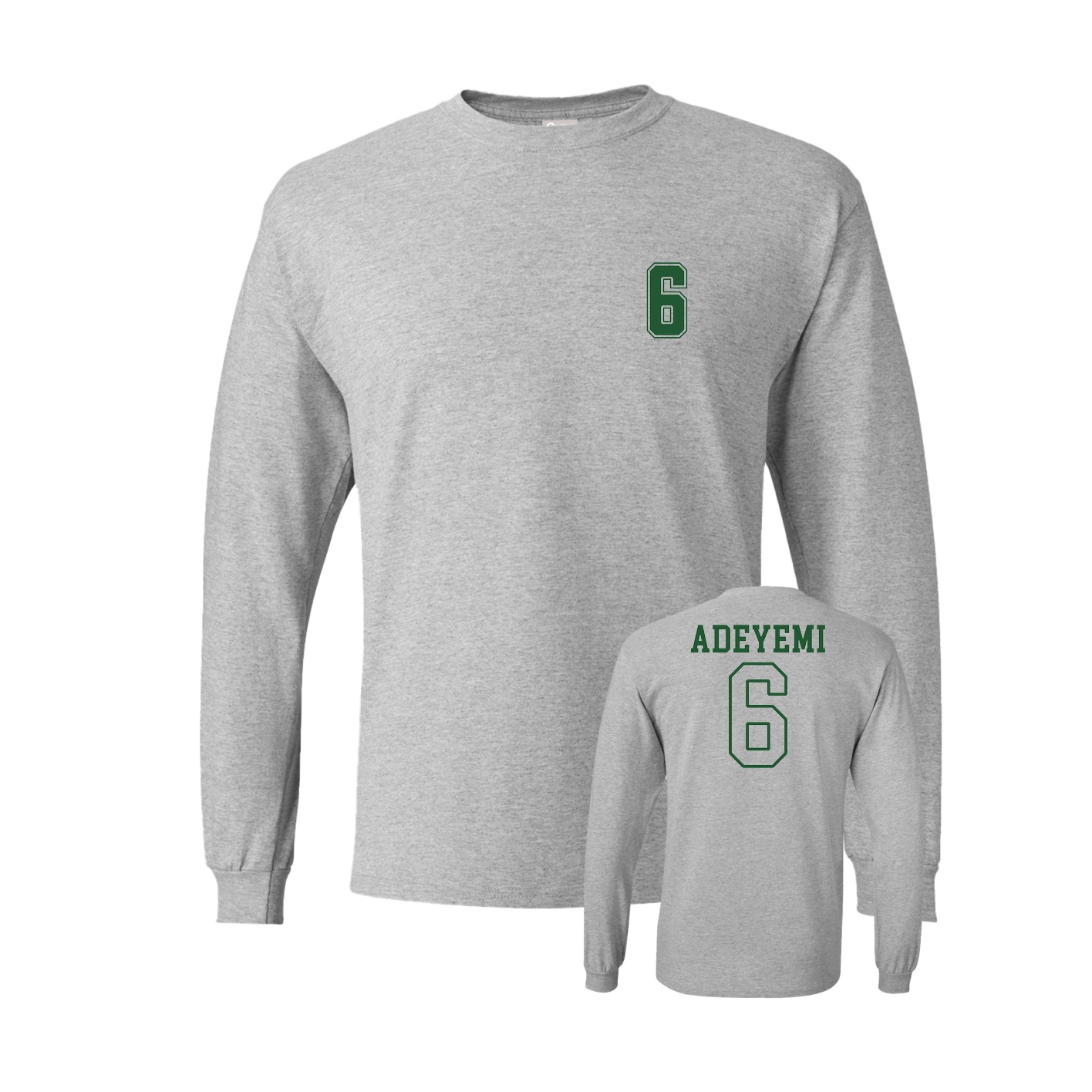 Long Sleeve Tee — Chest Back in Grey