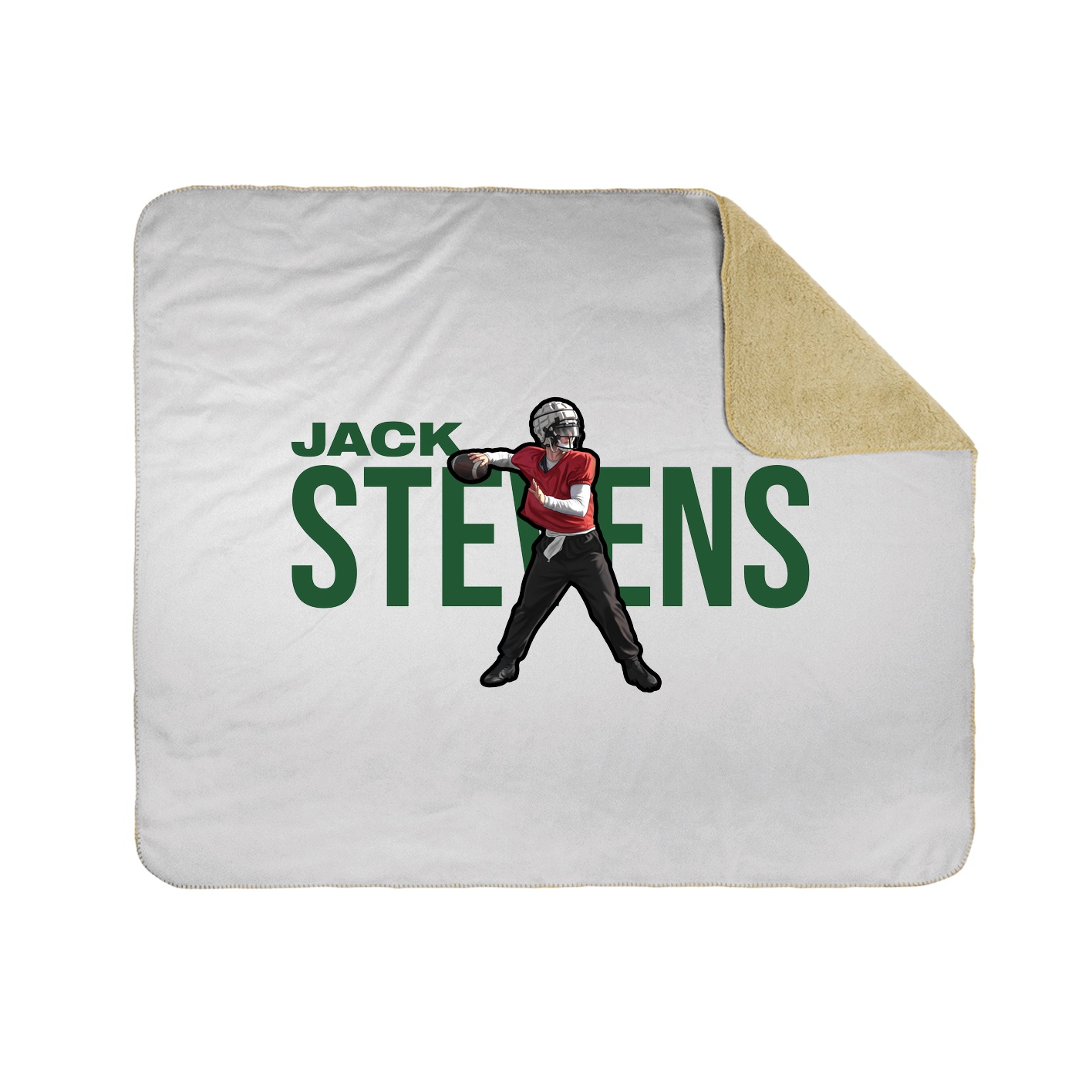 Throw Blanket — Player Name in White