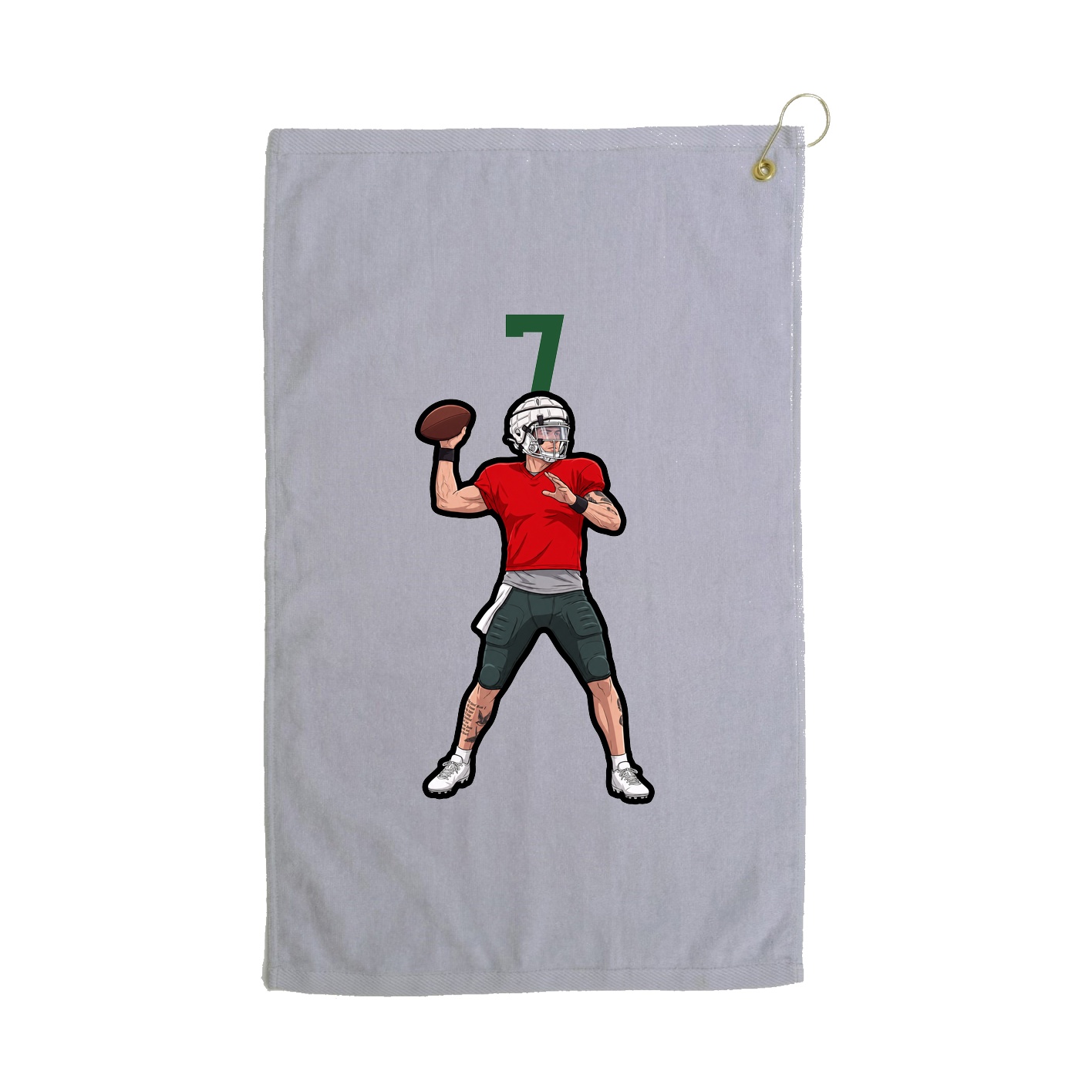 Golf Towel — Number Top in Grey
