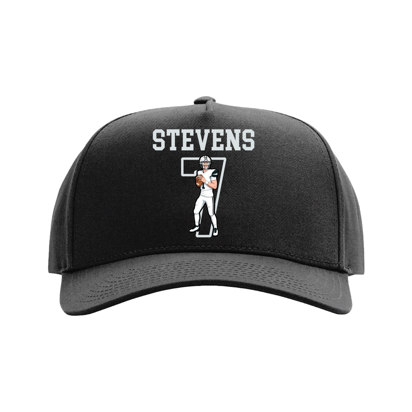 Full Fabric Five-Panel Champ Cap — Shirsey in Black