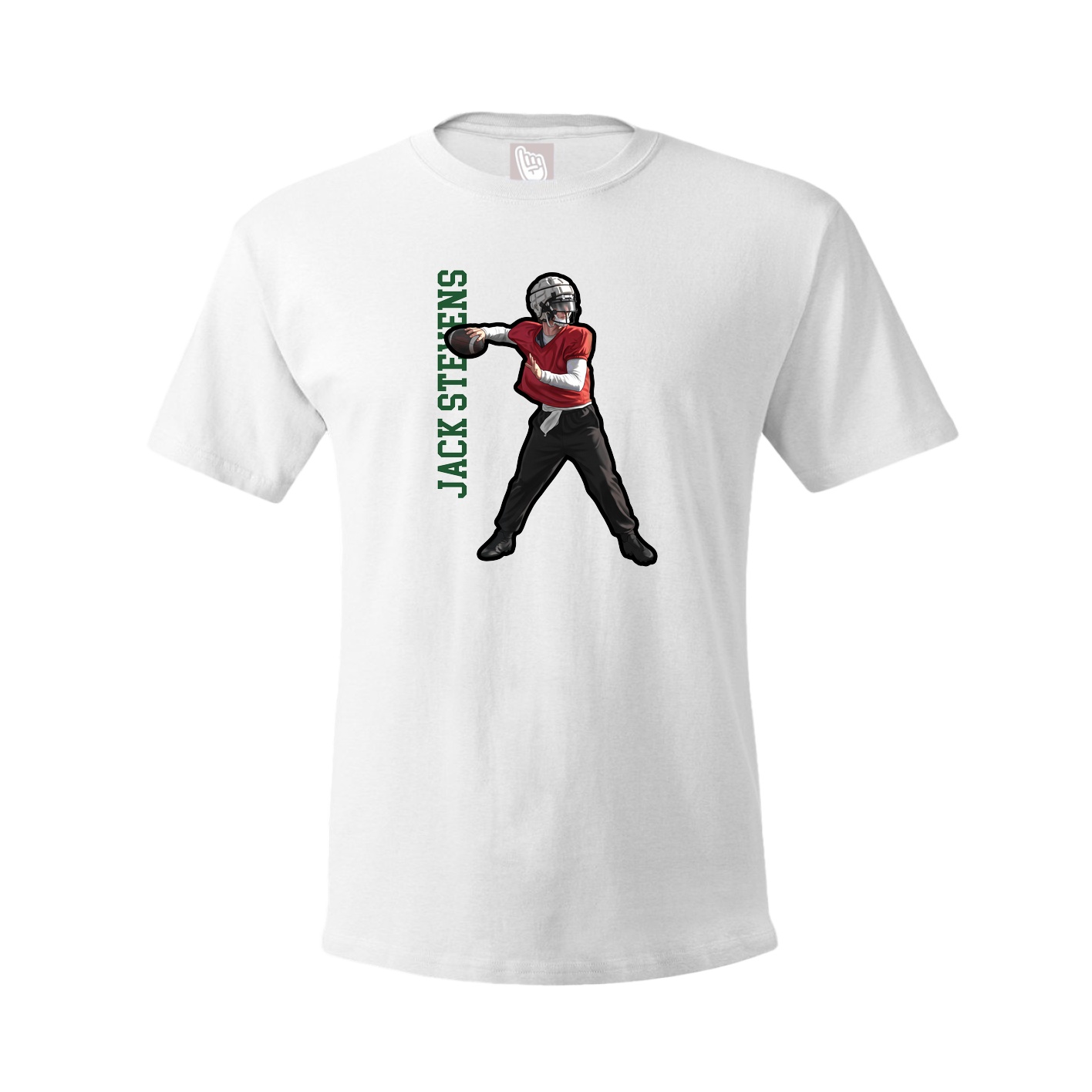 Tee — Name Vertical in White