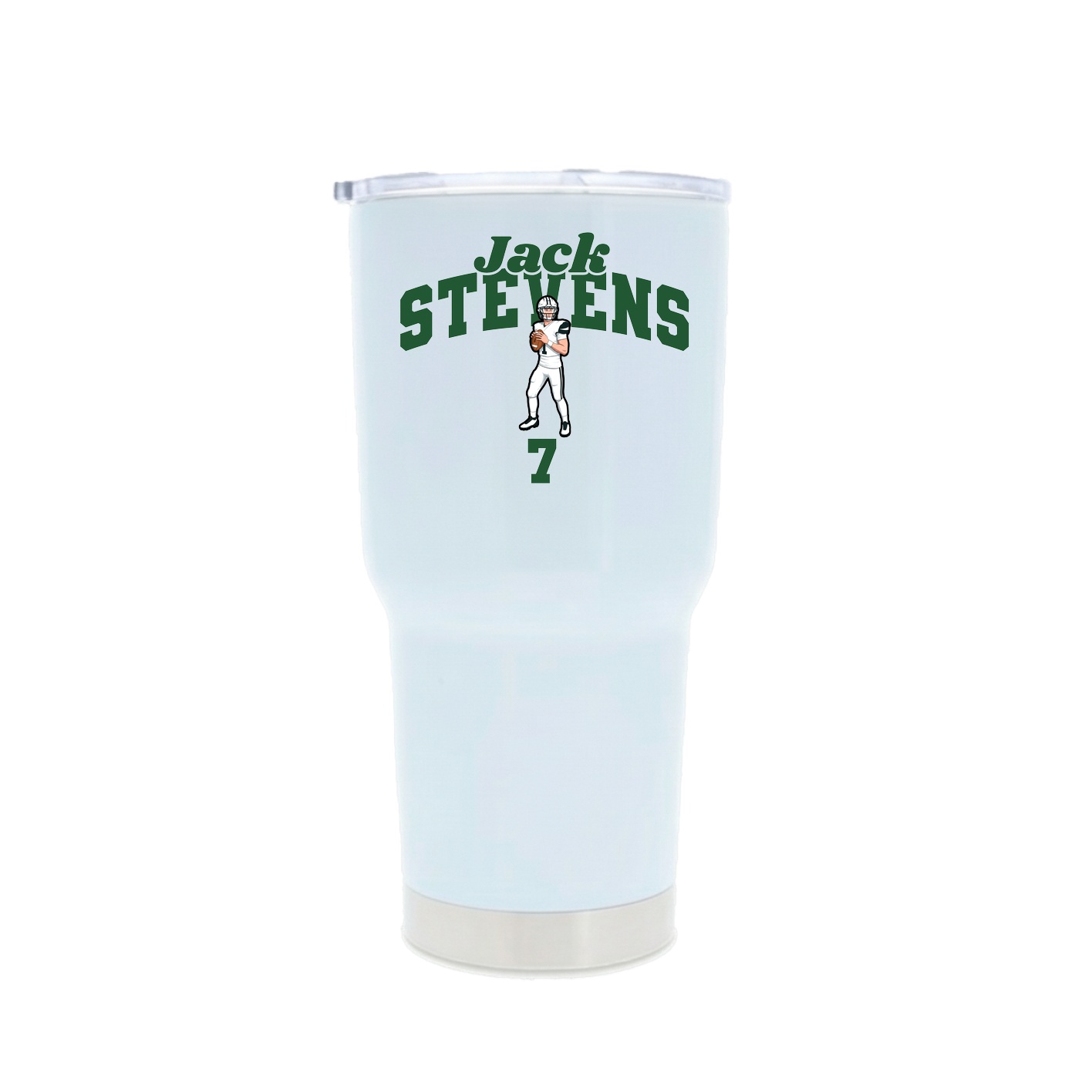 30oz Stainless Steel Tumbler — Signature Arch in White