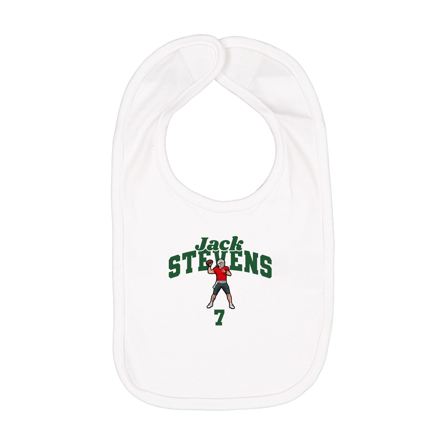 Infant Bib — Signature Arch in White