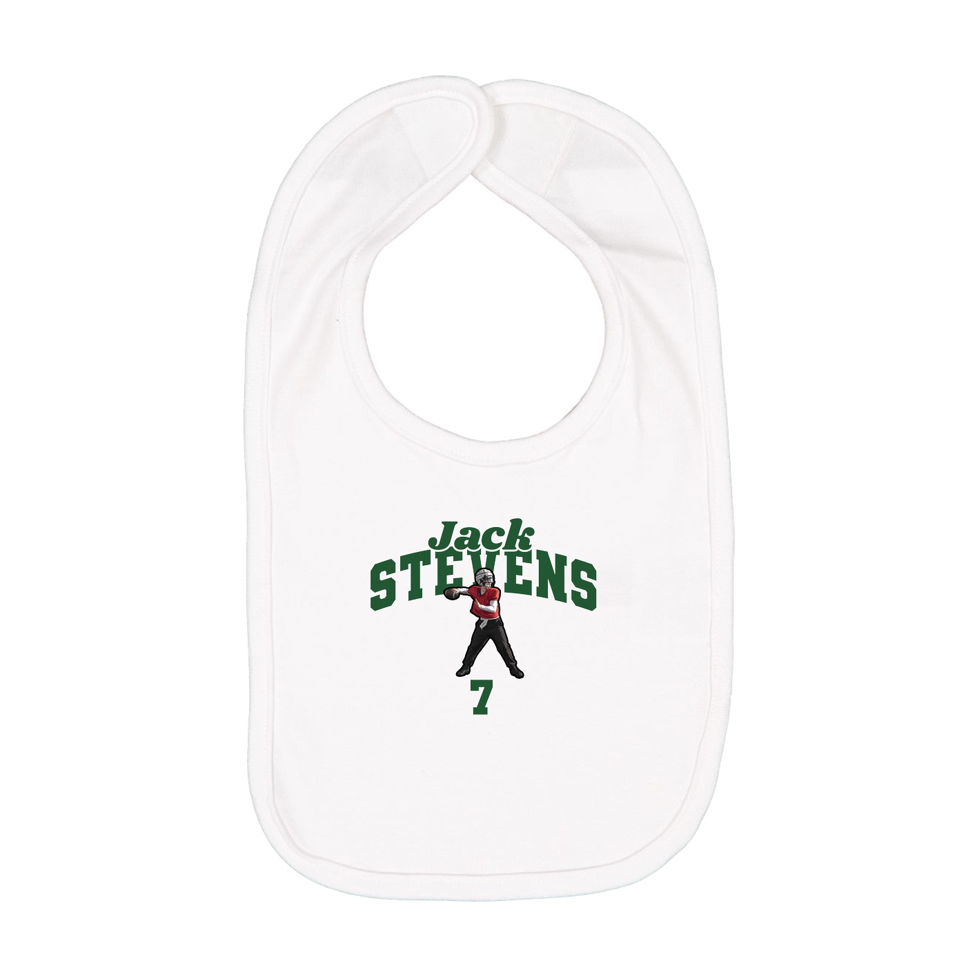 Infant Bib — Signature Arch in White