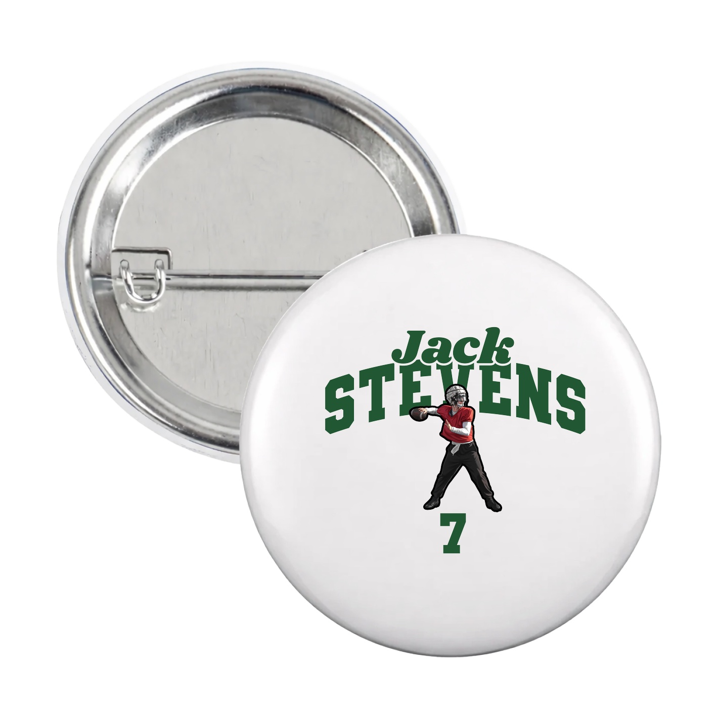 Game Day Button — Signature Arch in White