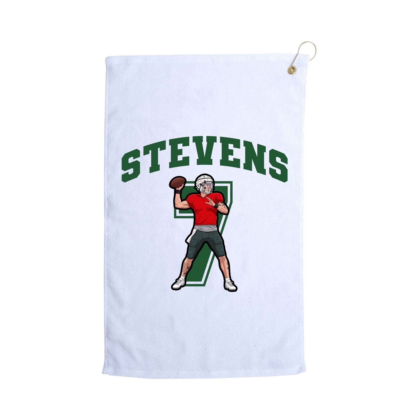 Golf Towel — Number in White