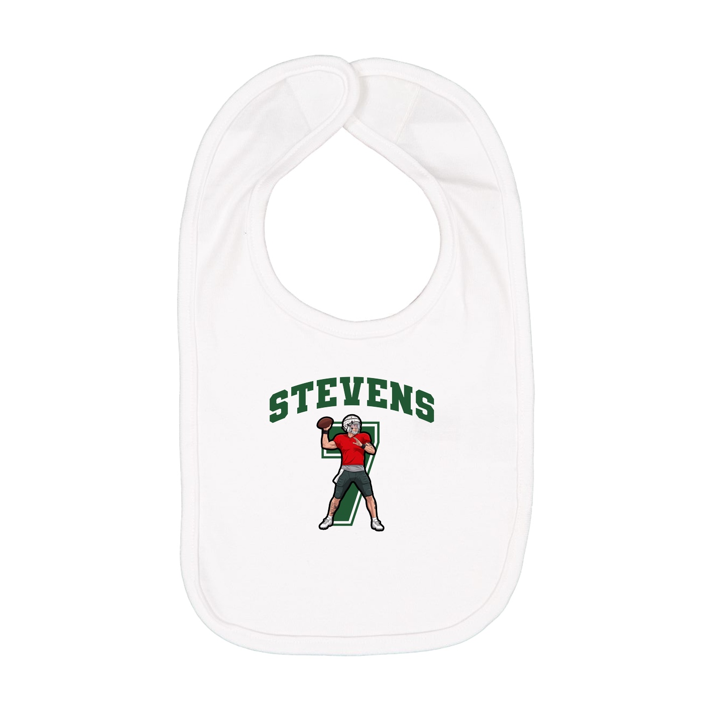 Infant Bib — Number in White