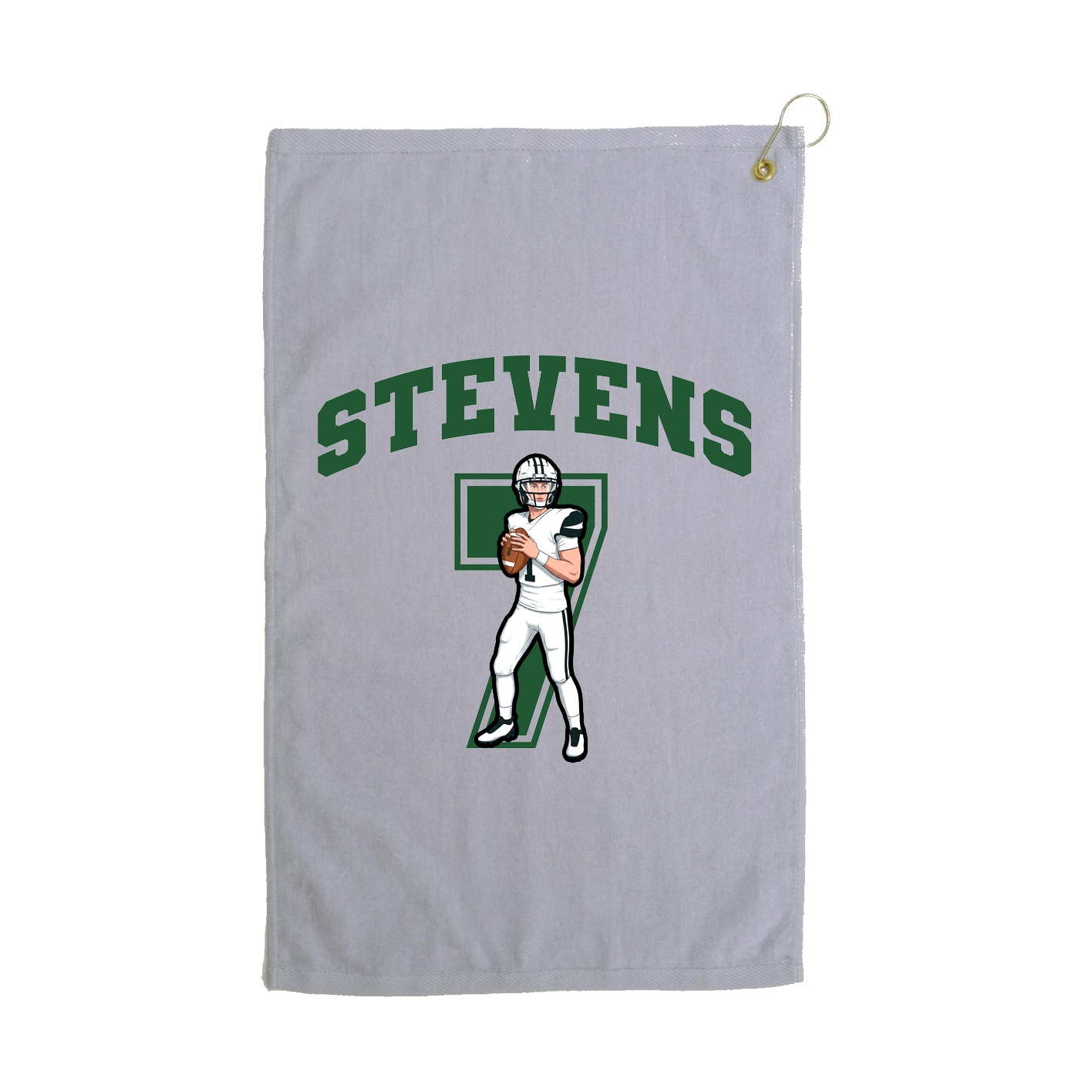 Golf Towel — Number in Grey