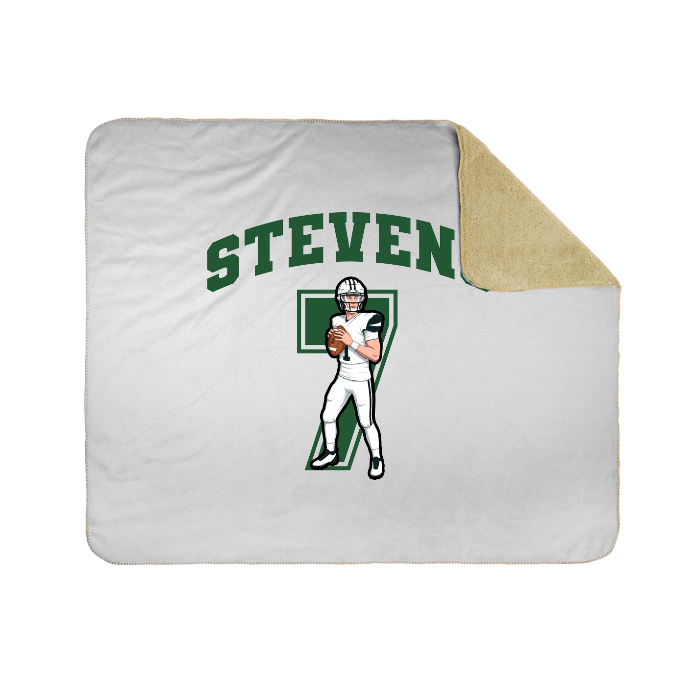 Throw Blanket — Number in White