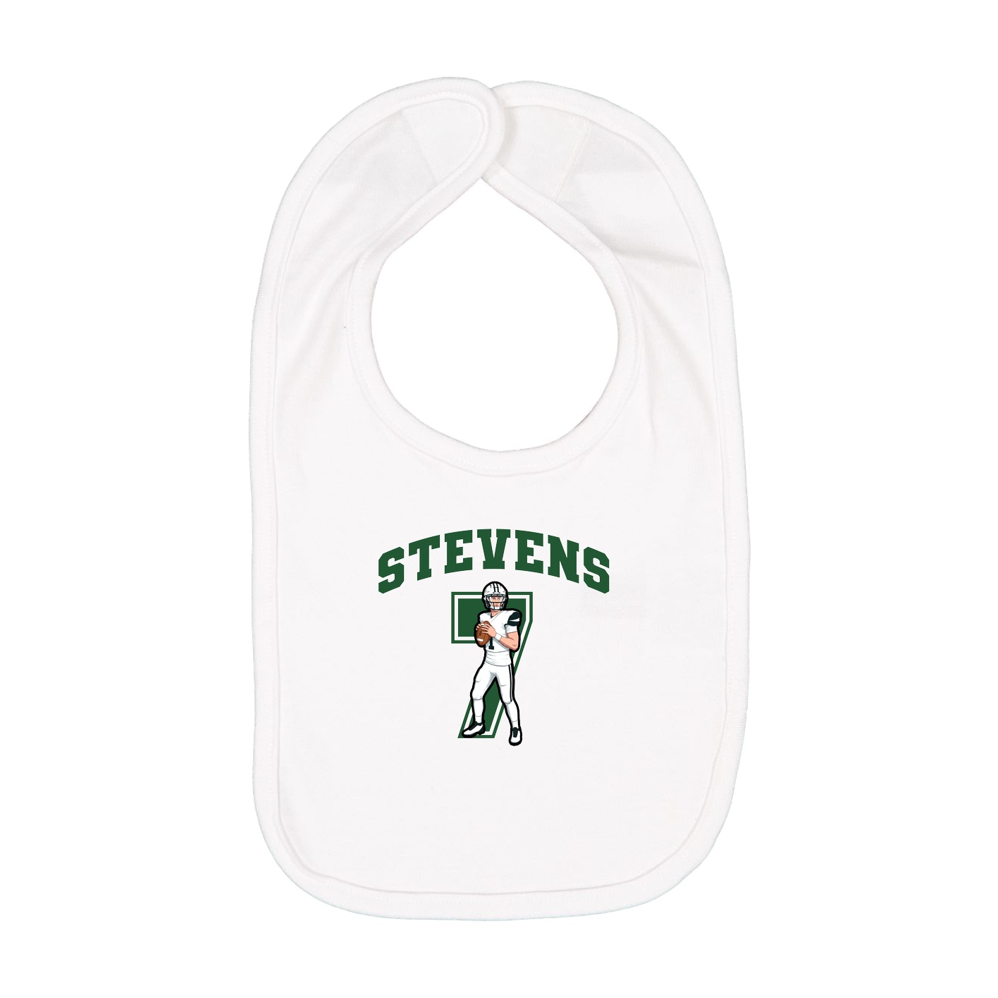 Infant Bib — Number in White