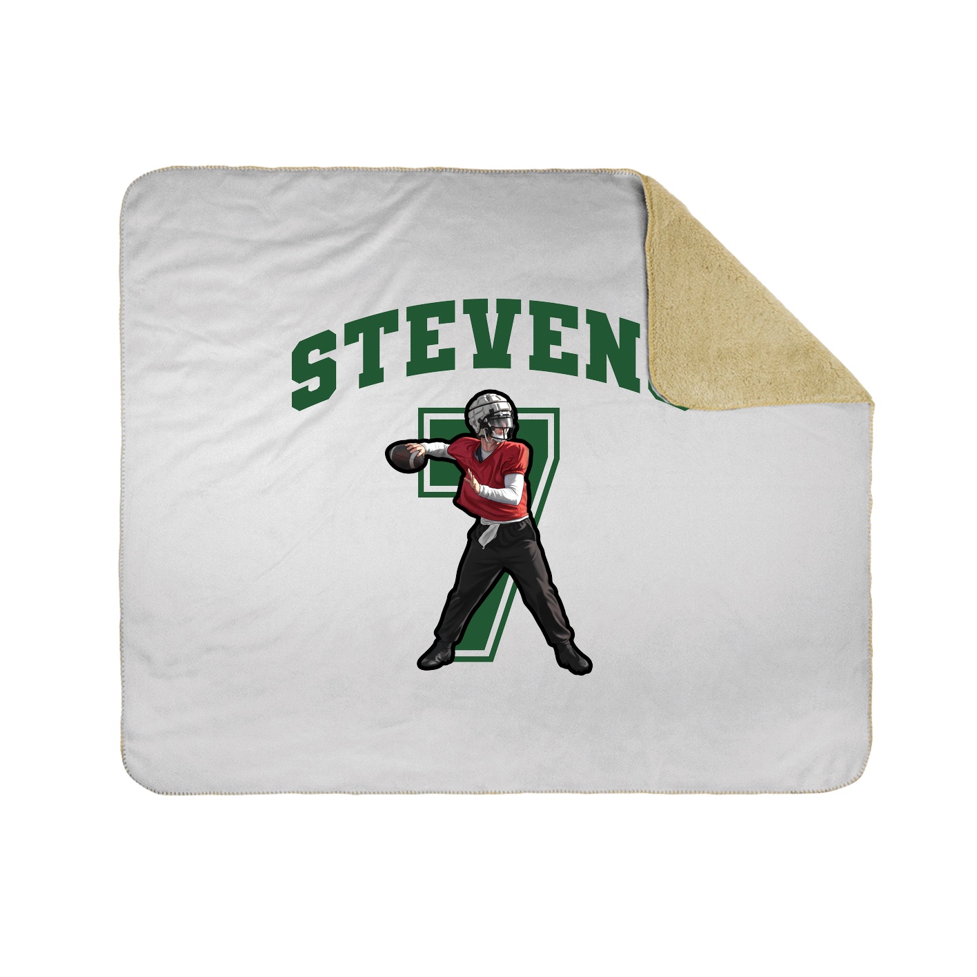 Throw Blanket — Number in White