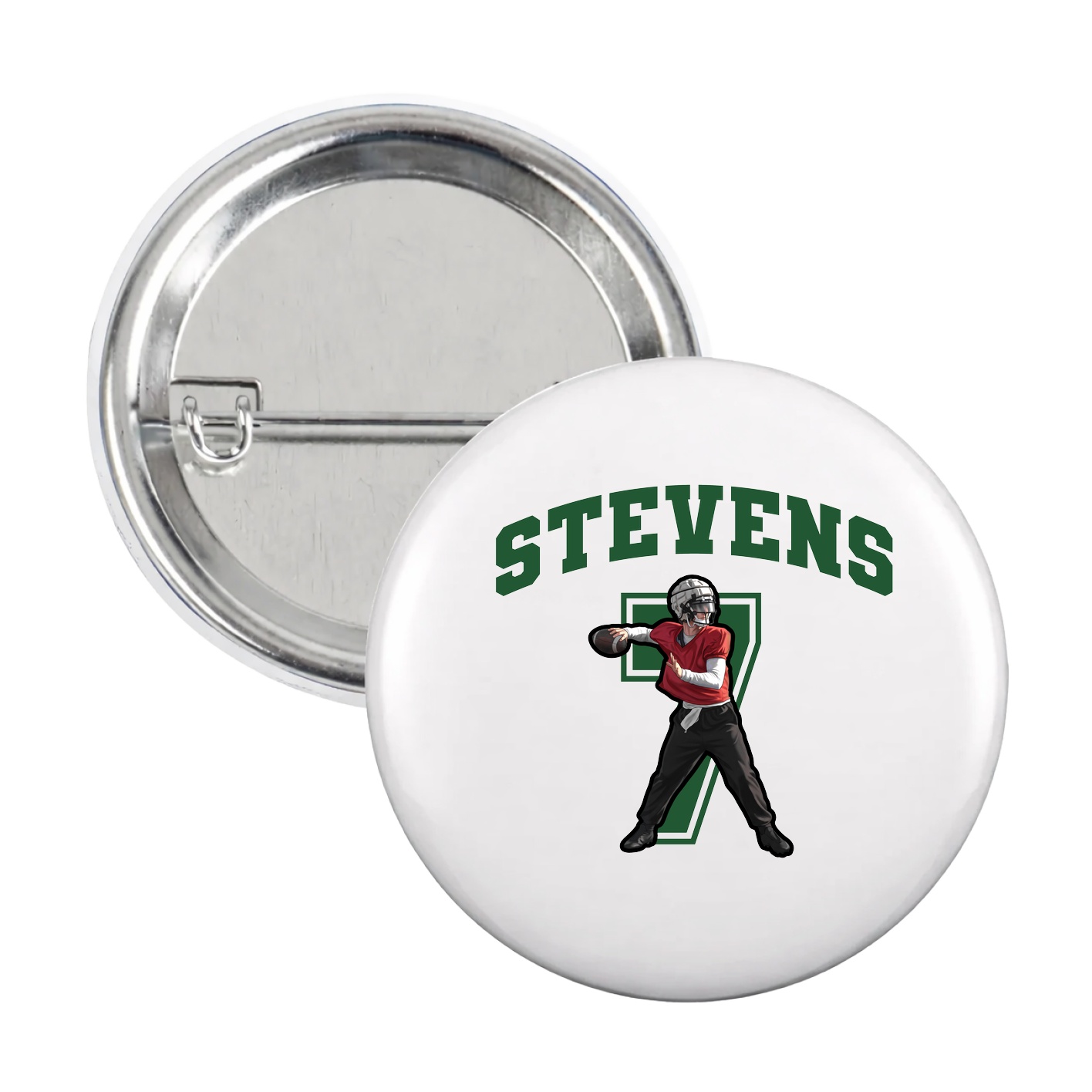 Game Day Button — Number in White