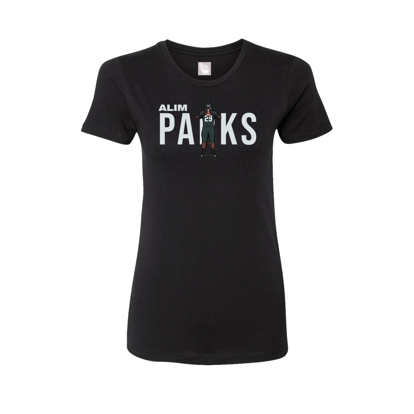Fitted Women's Tee — Player Name in Black