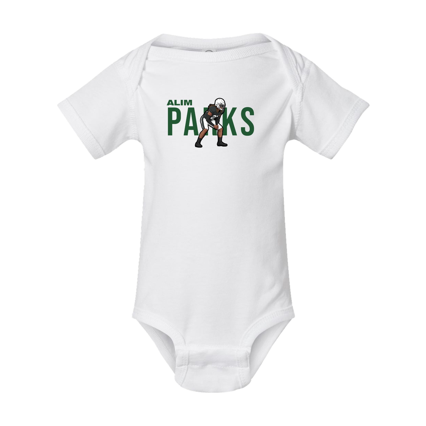 Baby Onesie — Player Name in White