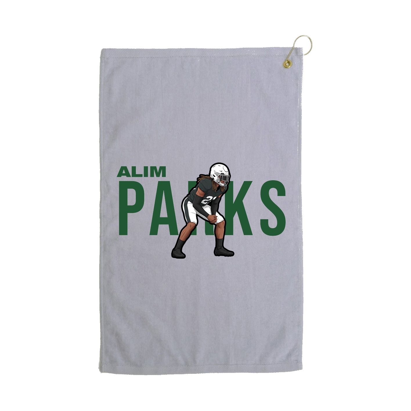 Golf Towel — Player Name in Grey