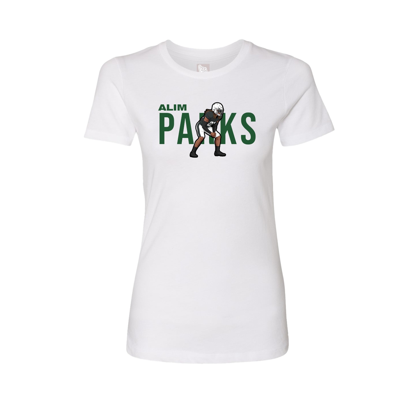 Fitted Women's Tee — Player Name in White