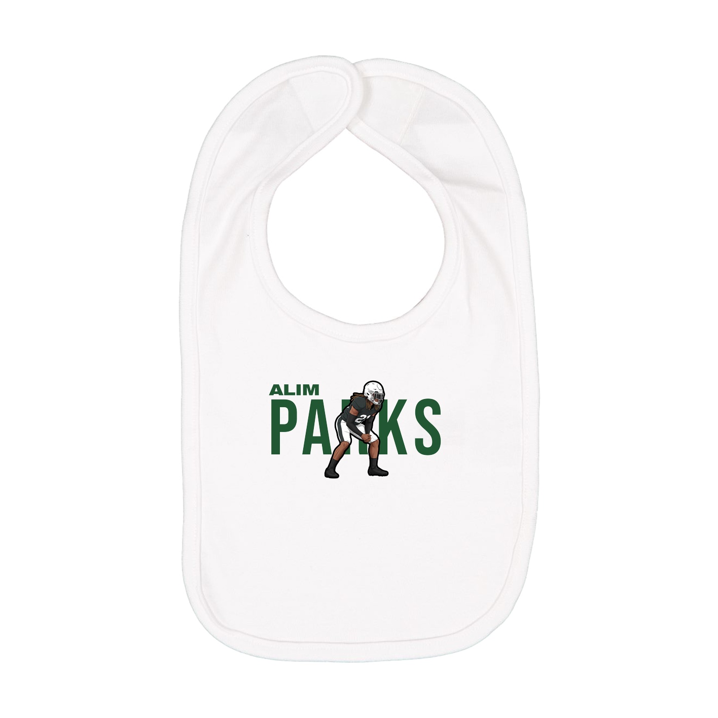Infant Bib — Player Name in White