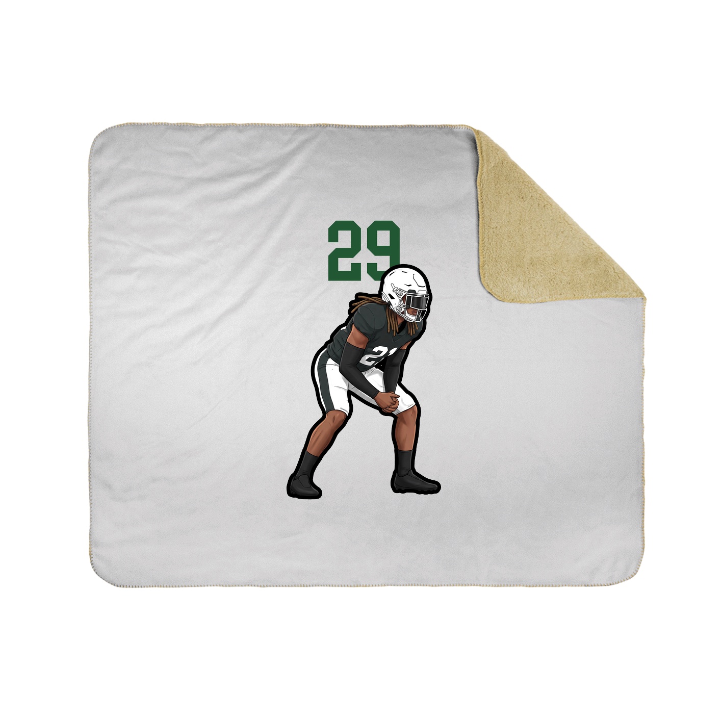 Throw Blanket — Number Top in White