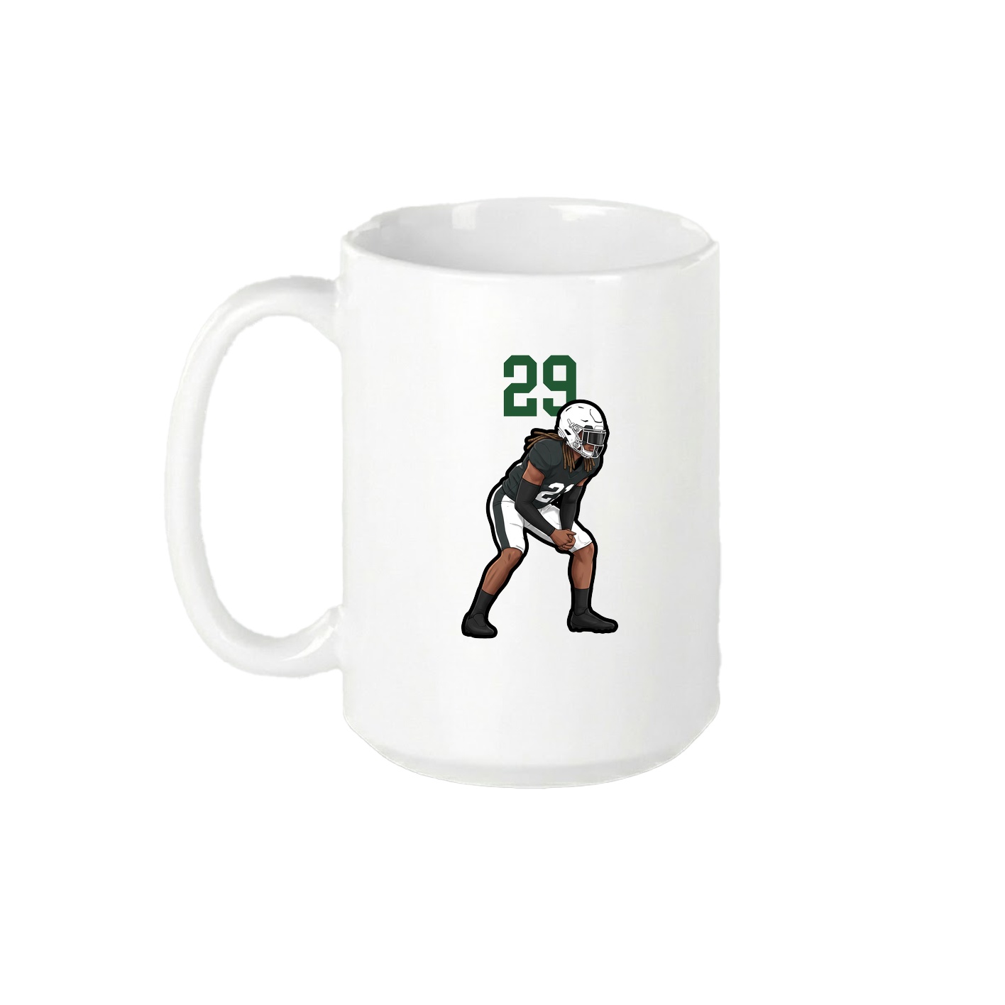15oz Coffee Mug — Number Top in White