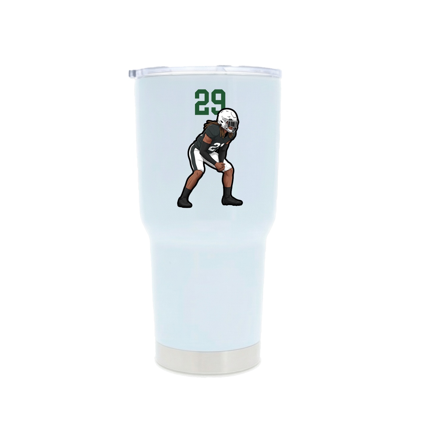 30oz Stainless Steel Tumbler — Number Top in White