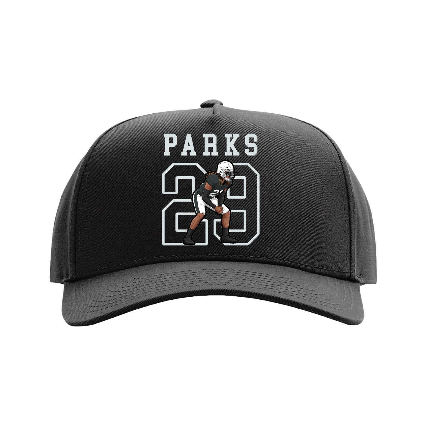 Full Fabric Five-Panel Champ Cap — Shirsey in Black