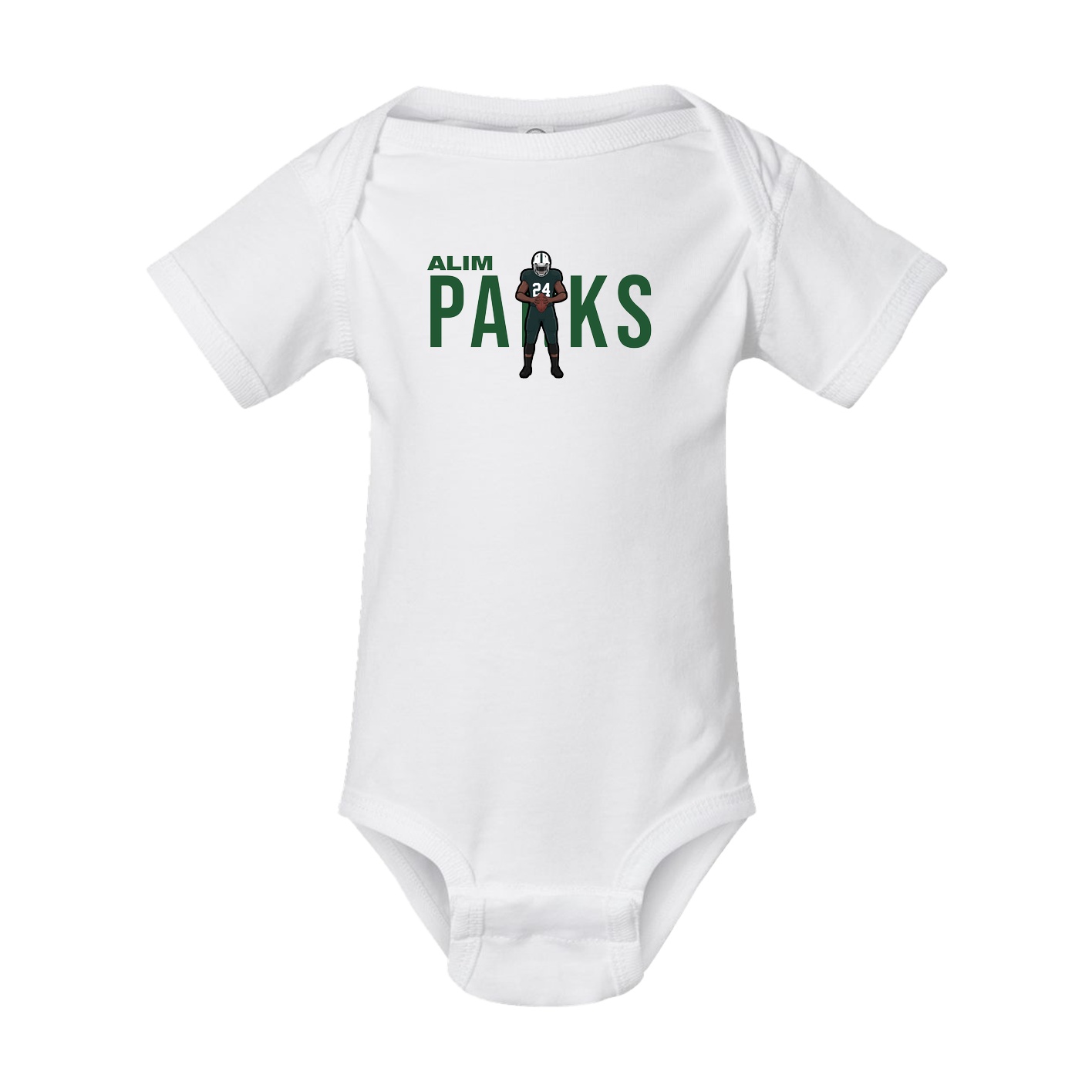 Baby Onesie — Player Name in White