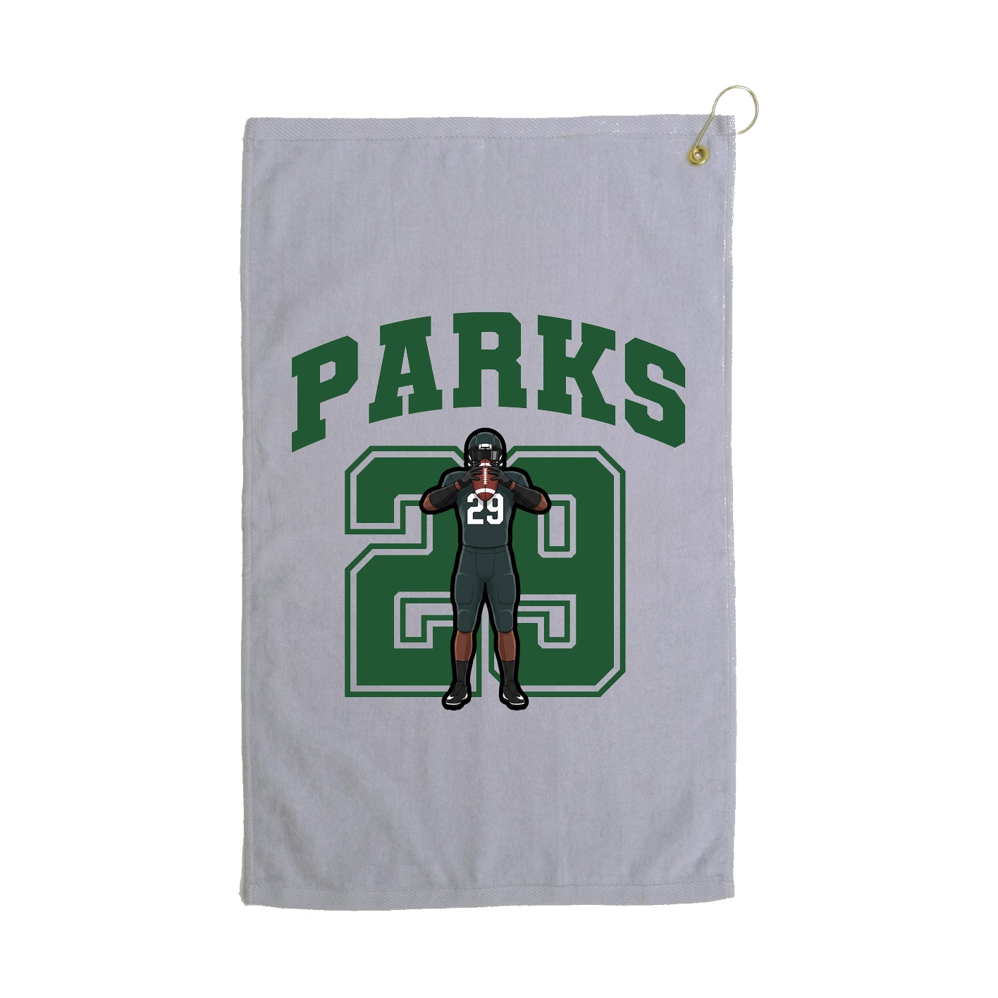 Golf Towel — Number in Grey