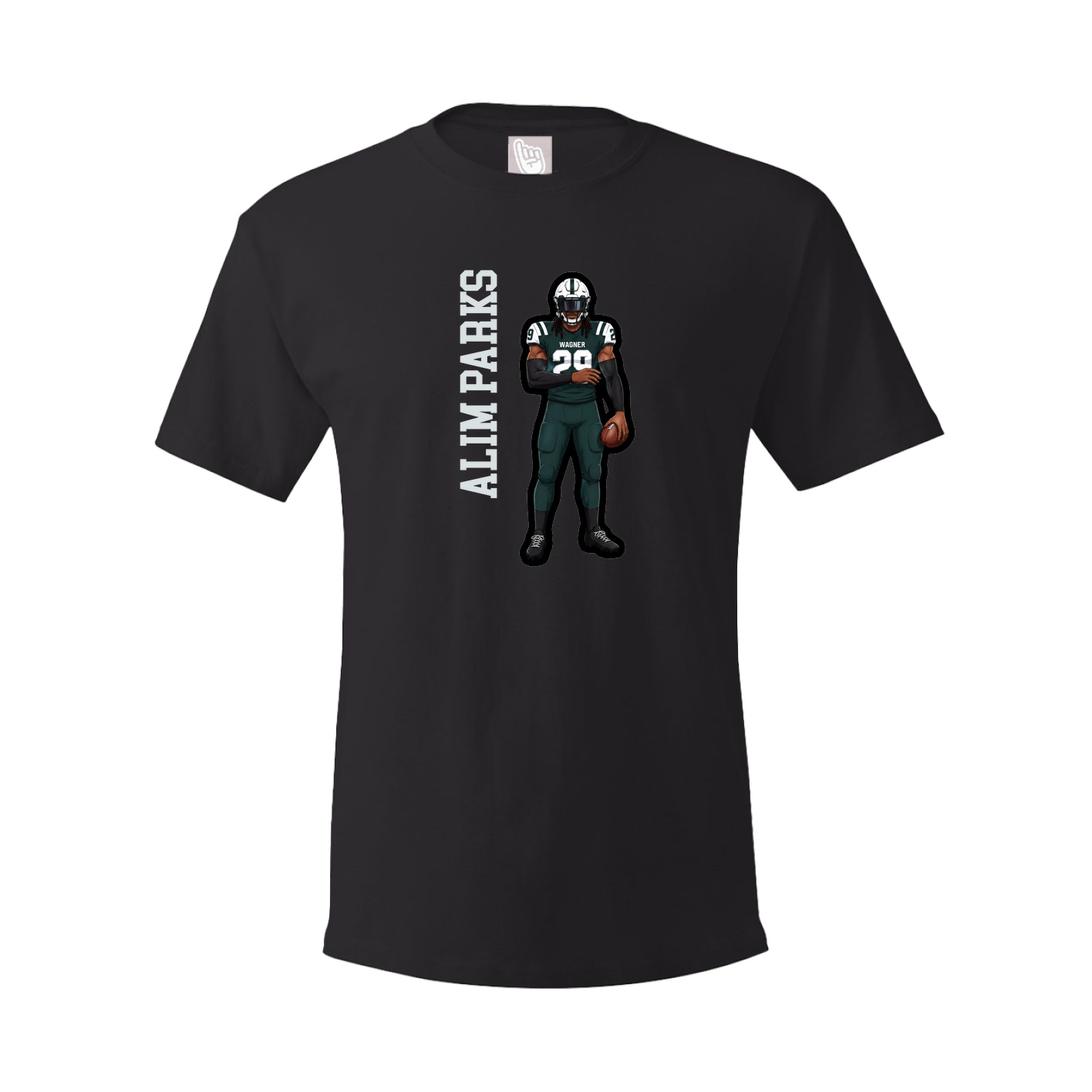 Youth Tee — Name Vertical in Black