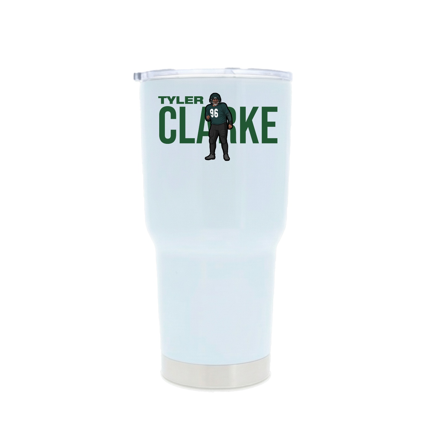 30oz Stainless Steel Tumbler — Player Name in White