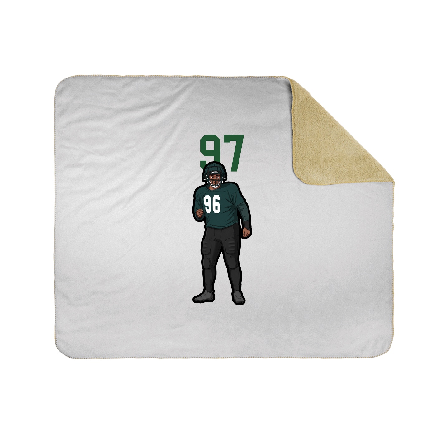 Throw Blanket — Number Top in White