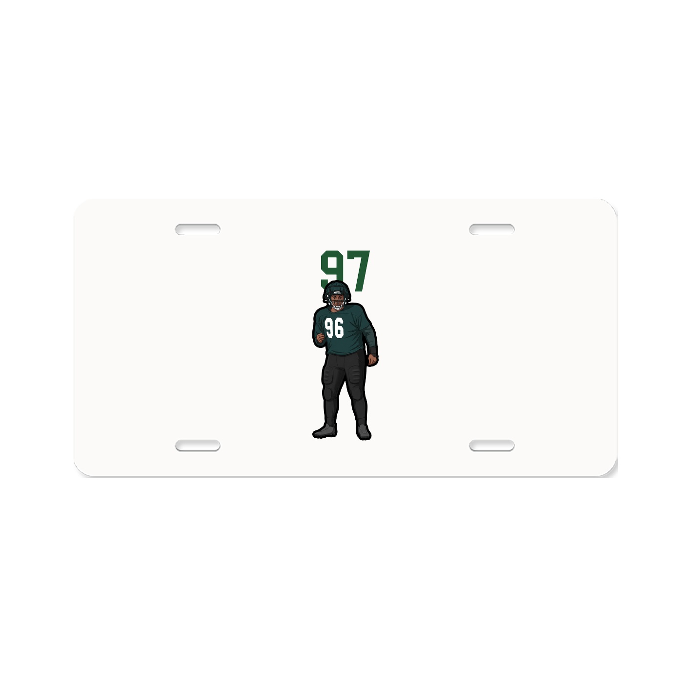 License Plate — Number Top in Classic