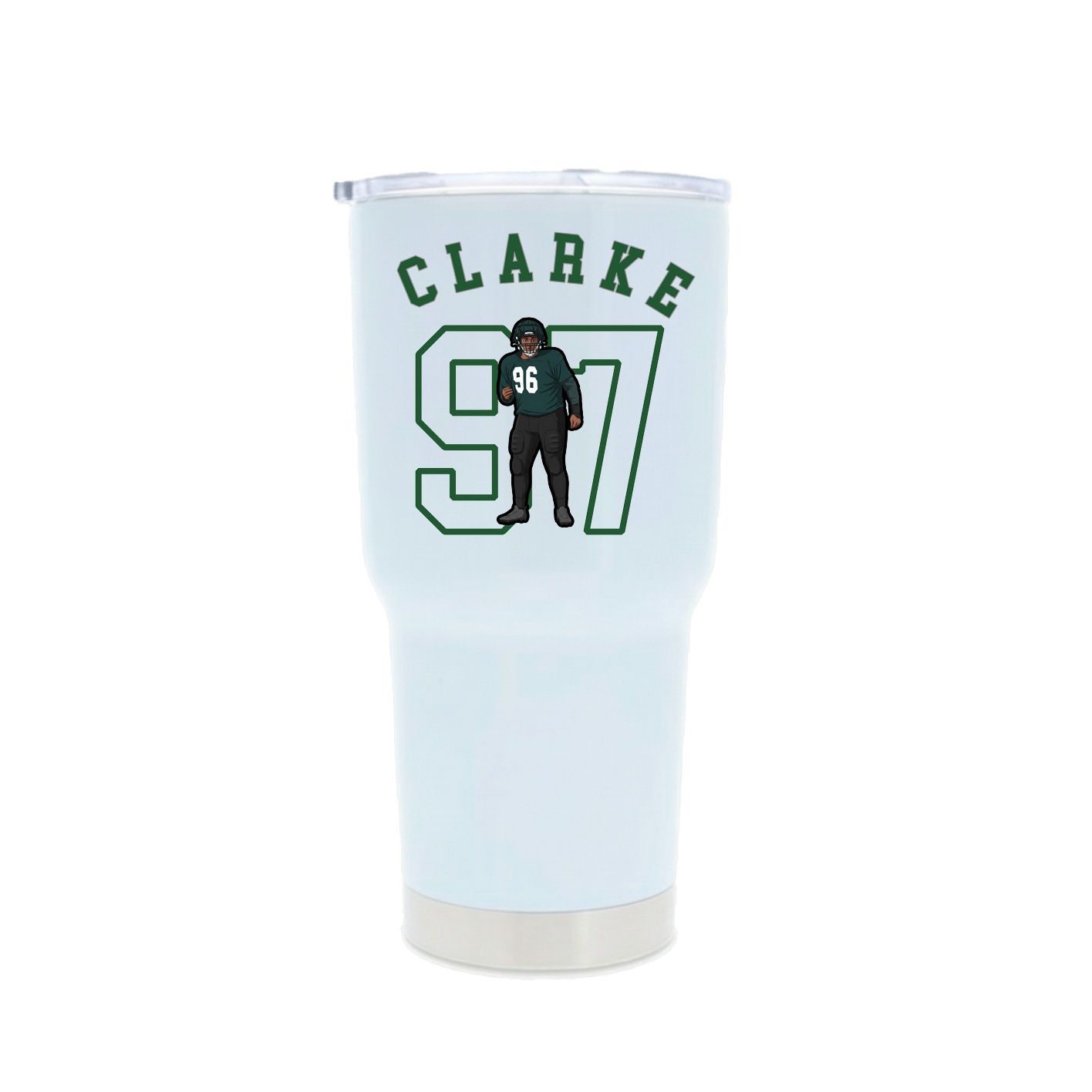 30oz Stainless Steel Tumbler — Shirsey Arch in White