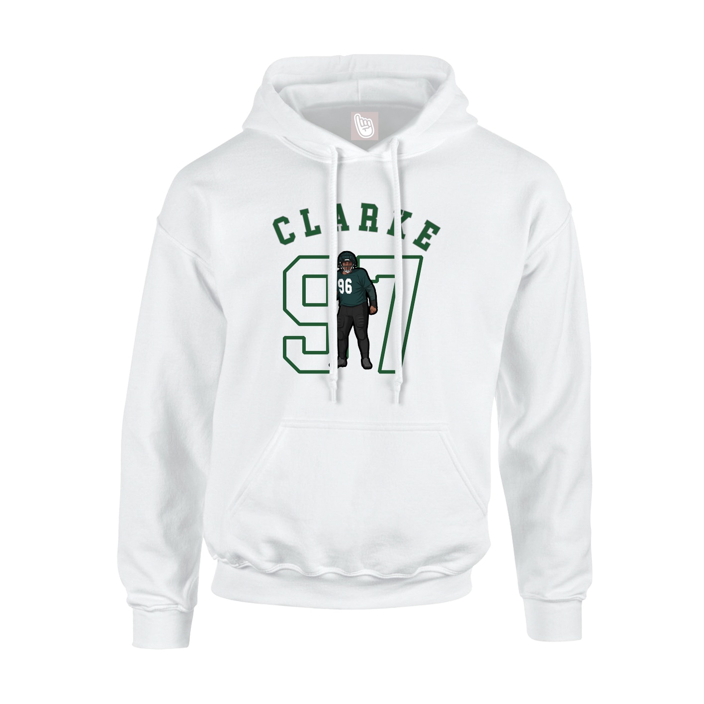 Youth Hoodie — Shirsey Arch in White