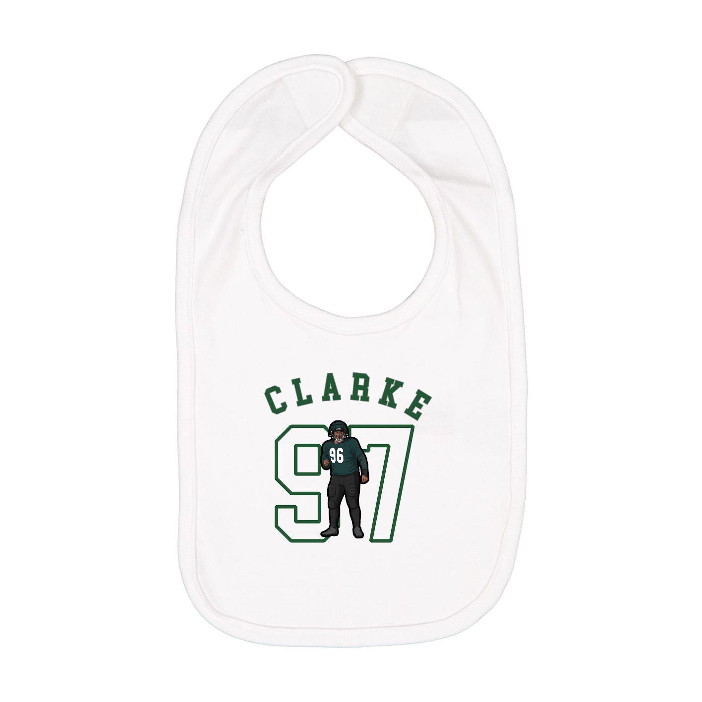 Infant Bib — Shirsey Arch in White