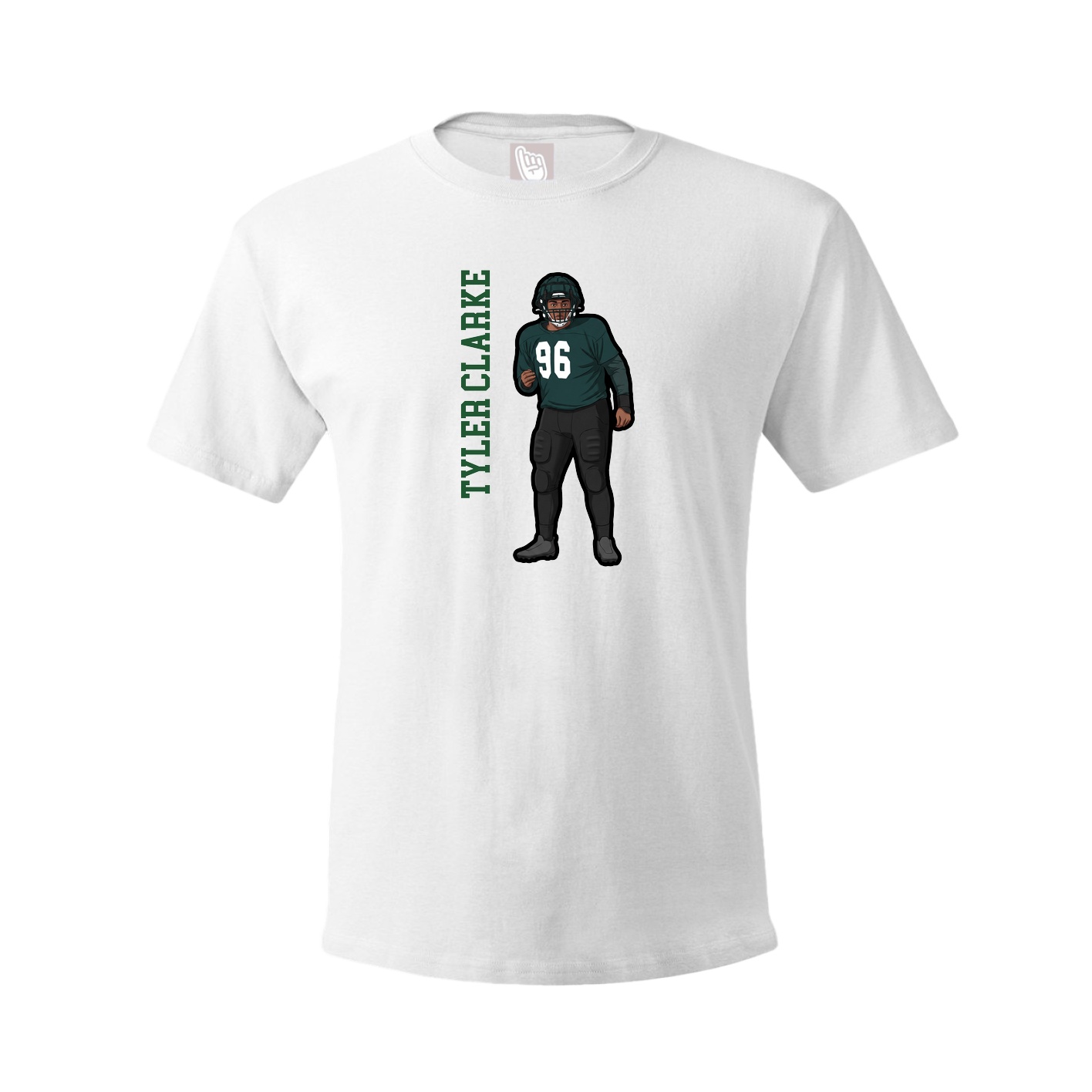 Tee — Name Vertical in White