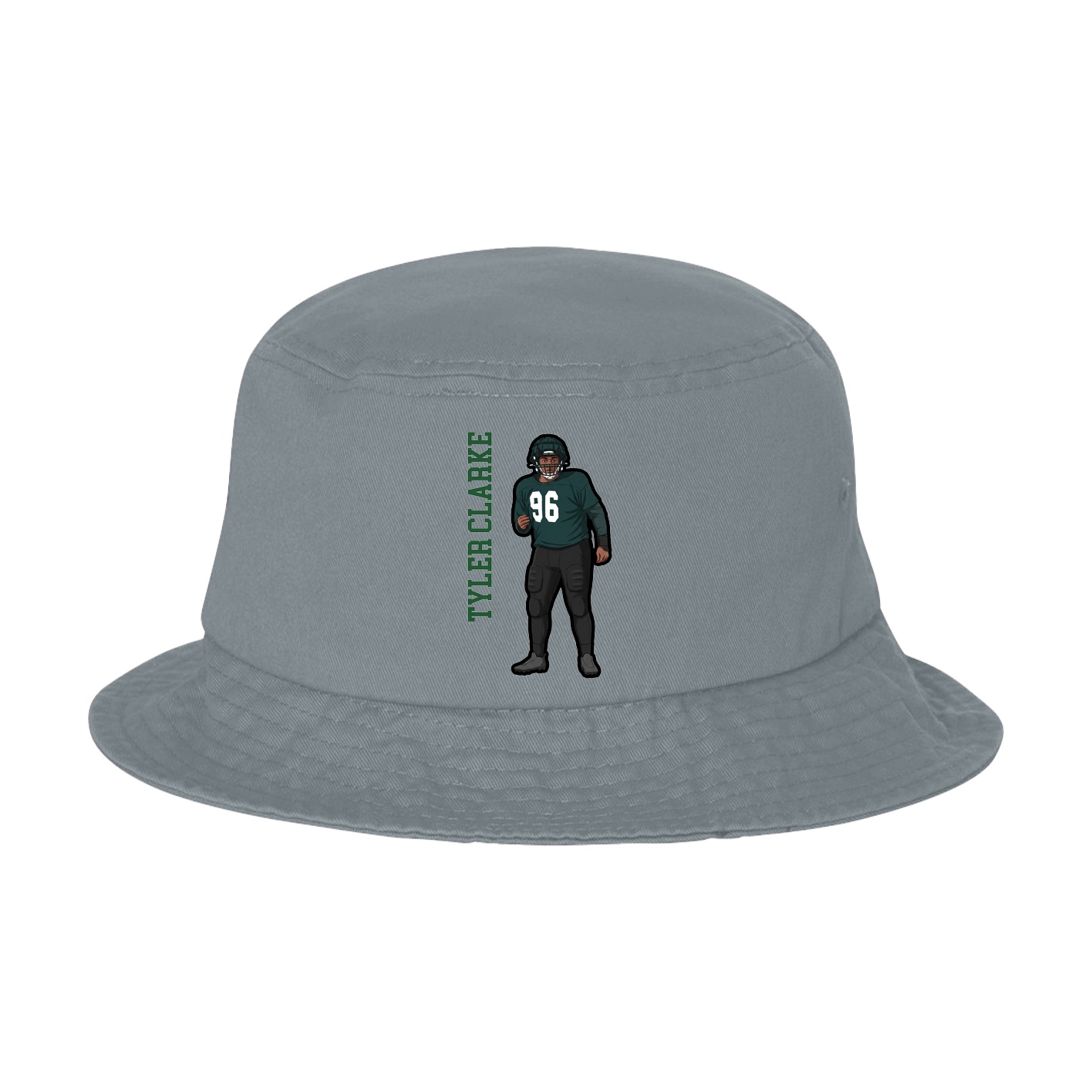 Bucket Cap — Name Vertical in Grey