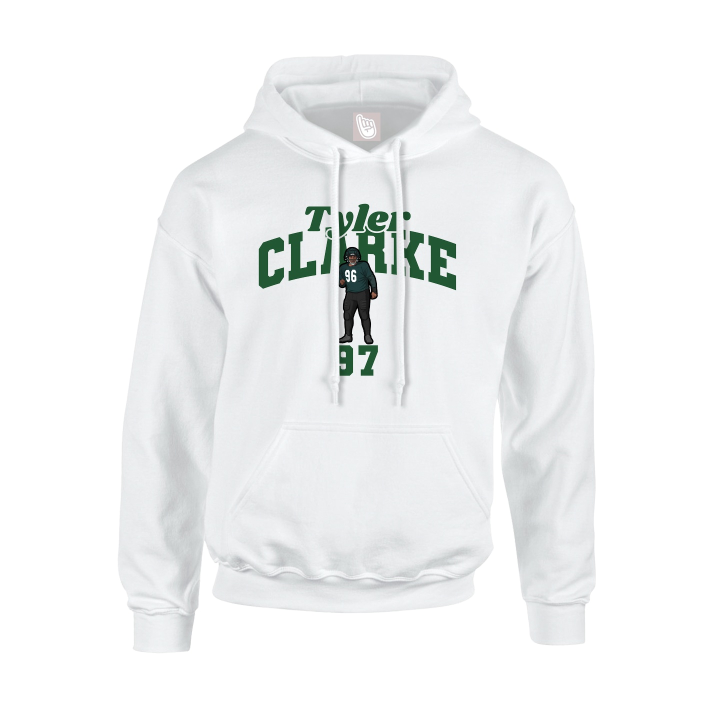 Hoodie — Signature Arch in White