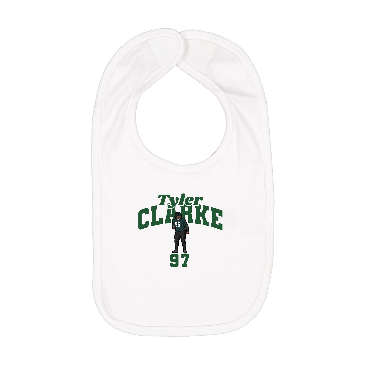 Infant Bib — Signature Arch in White