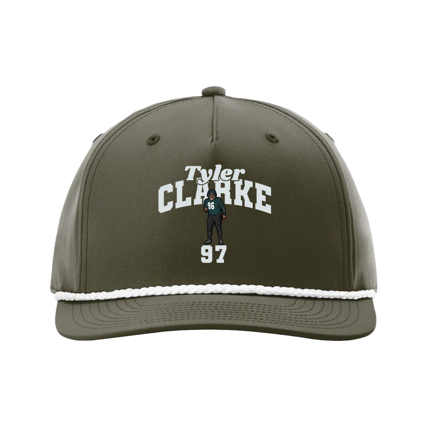 Five-Panel Classic Rope Cap — Signature Arch in Green