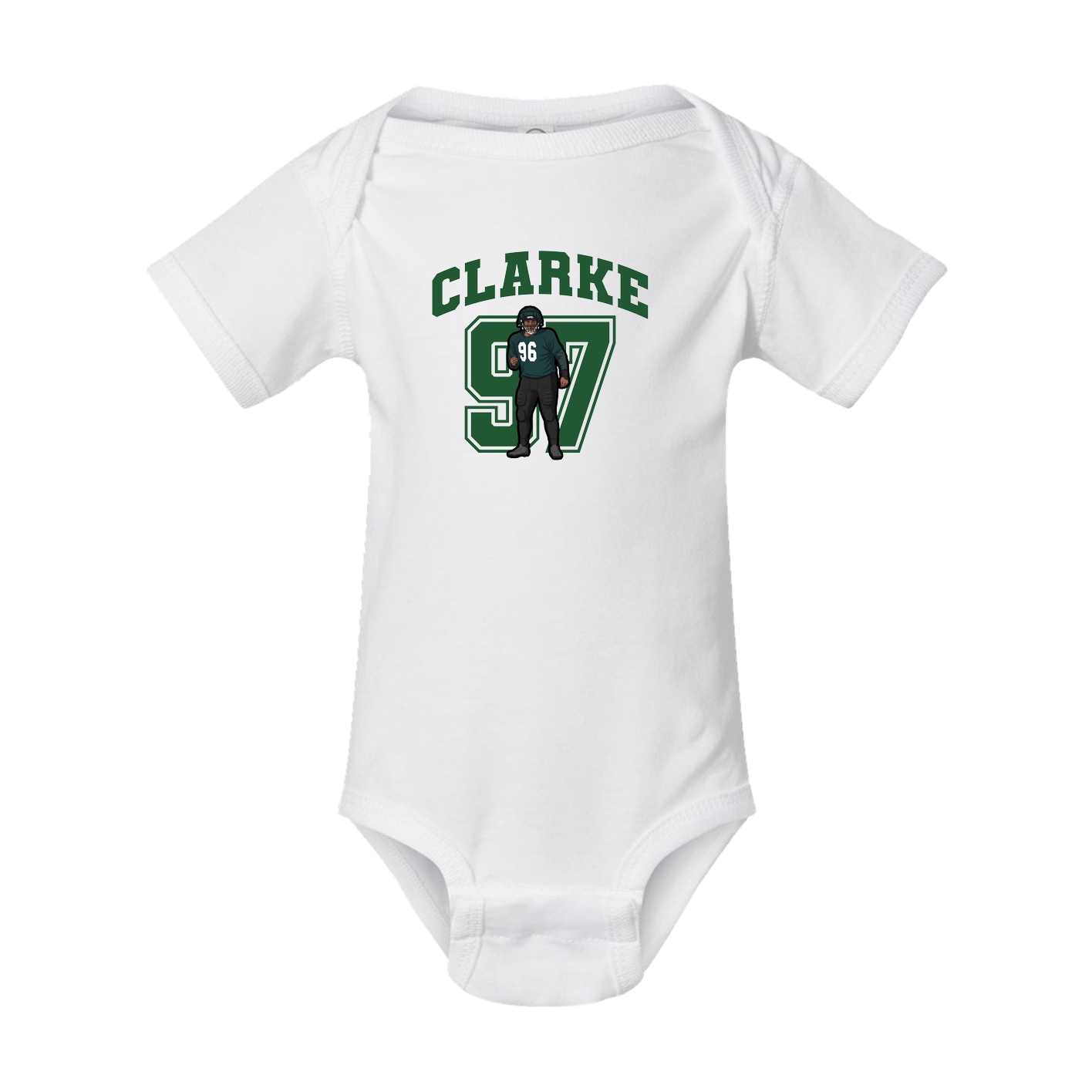Baby Onesie — Number in White
