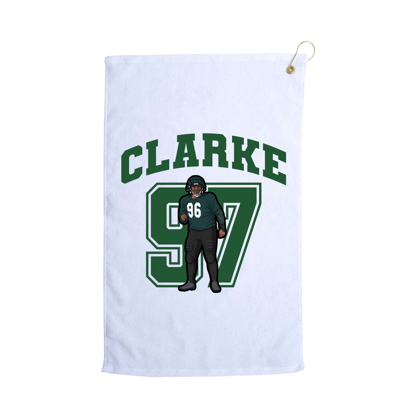 Golf Towel — Number in White