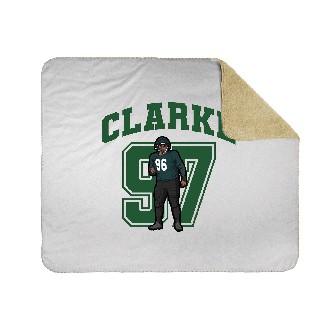 Throw Blanket — Number in White