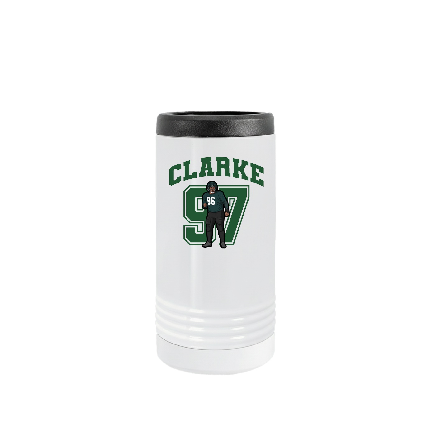 Slim Beverage Holder — Number in White