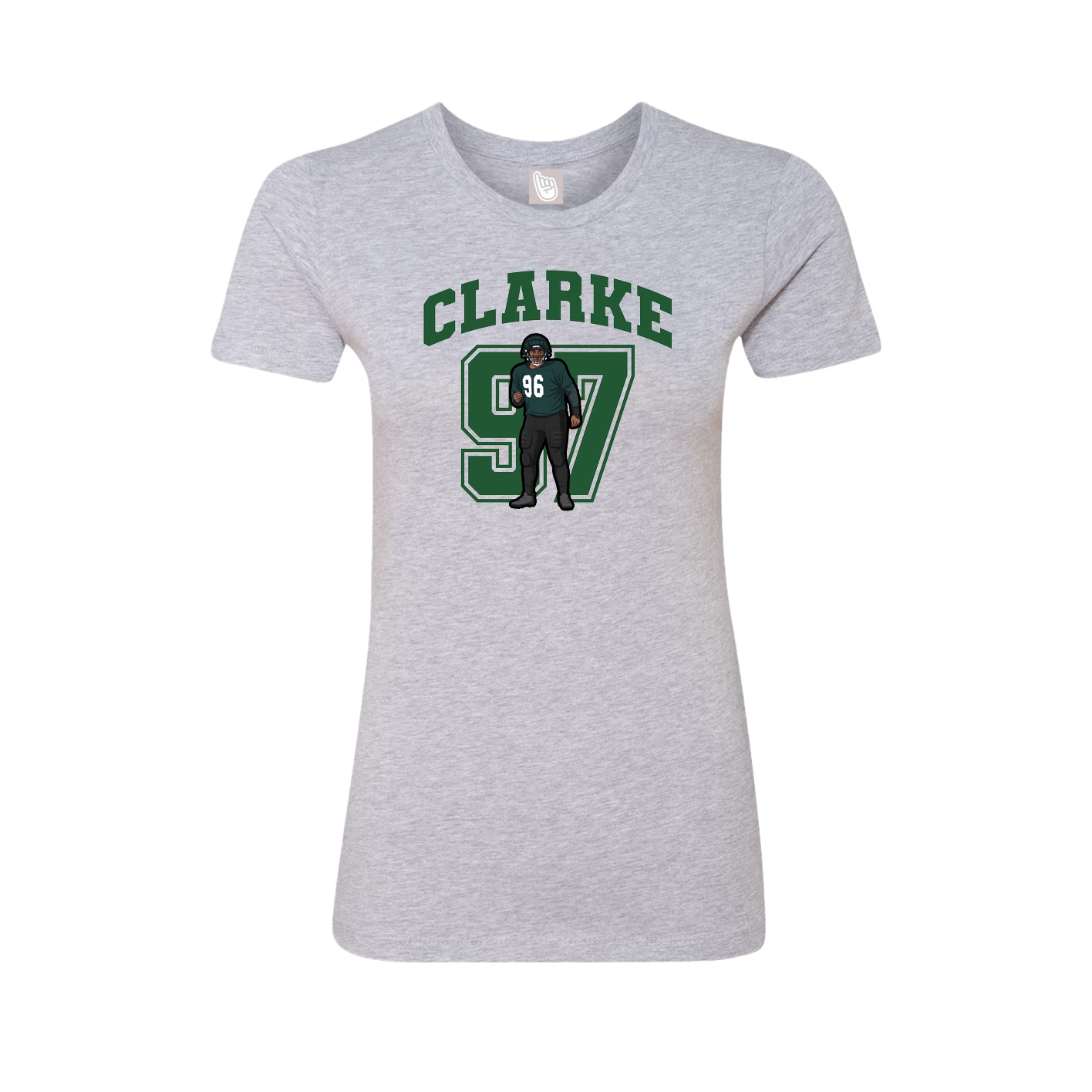 Fitted Women's Tee — Number in Grey