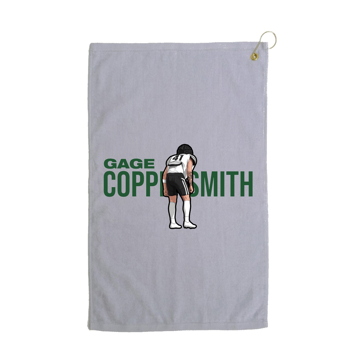 Golf Towel — Player Name in Grey