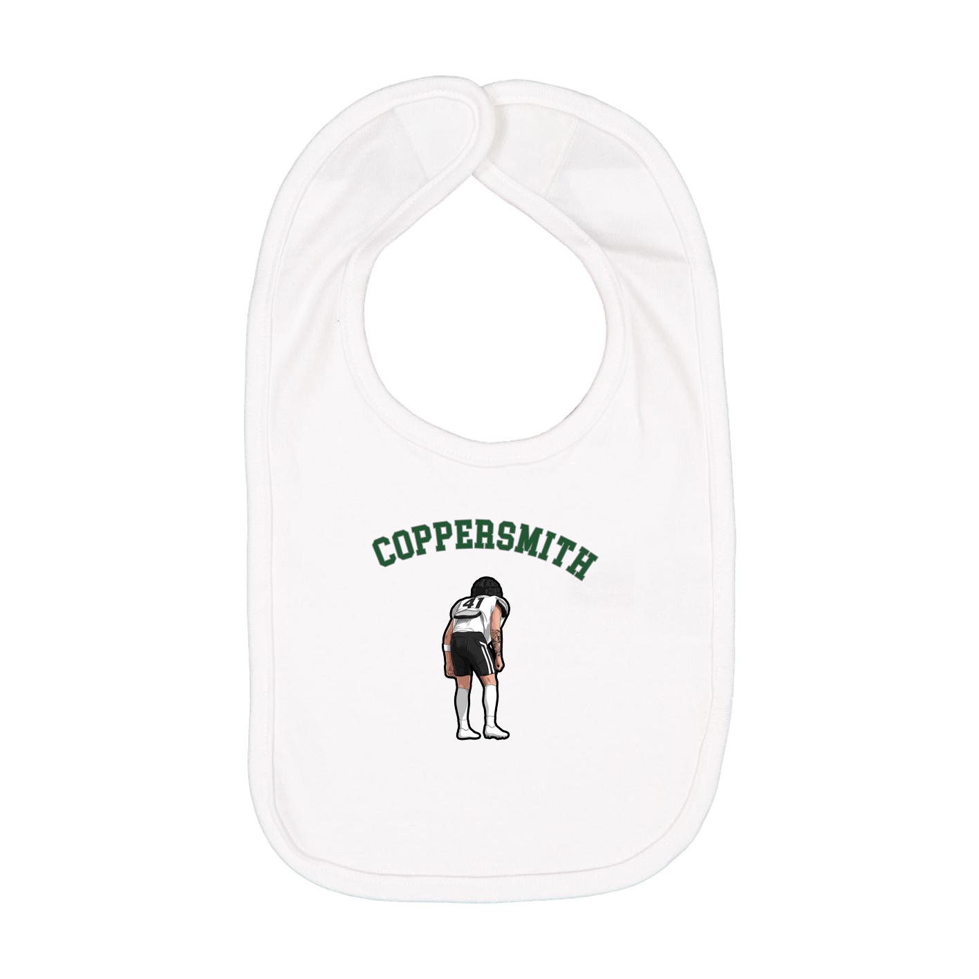 Infant Bib — Shirsey Arch in White