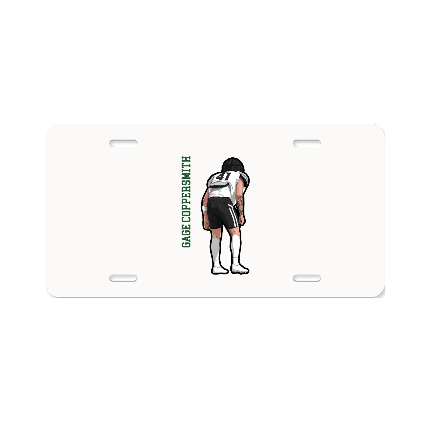 License Plate — Name Vertical in Classic