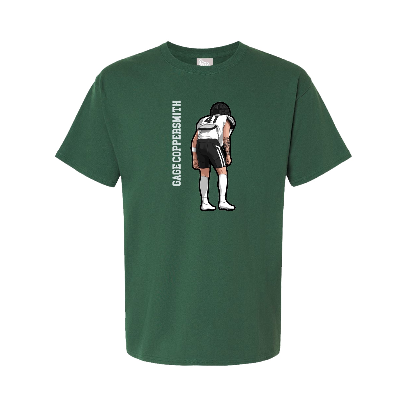 Tee — Name Vertical in Green
